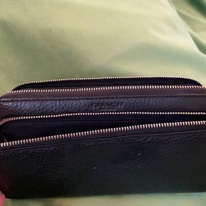 Black clutch style Coach Wallet